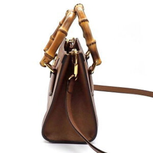 Gucci Diana Tote Bag Brown Leather - Picture 3 of 10